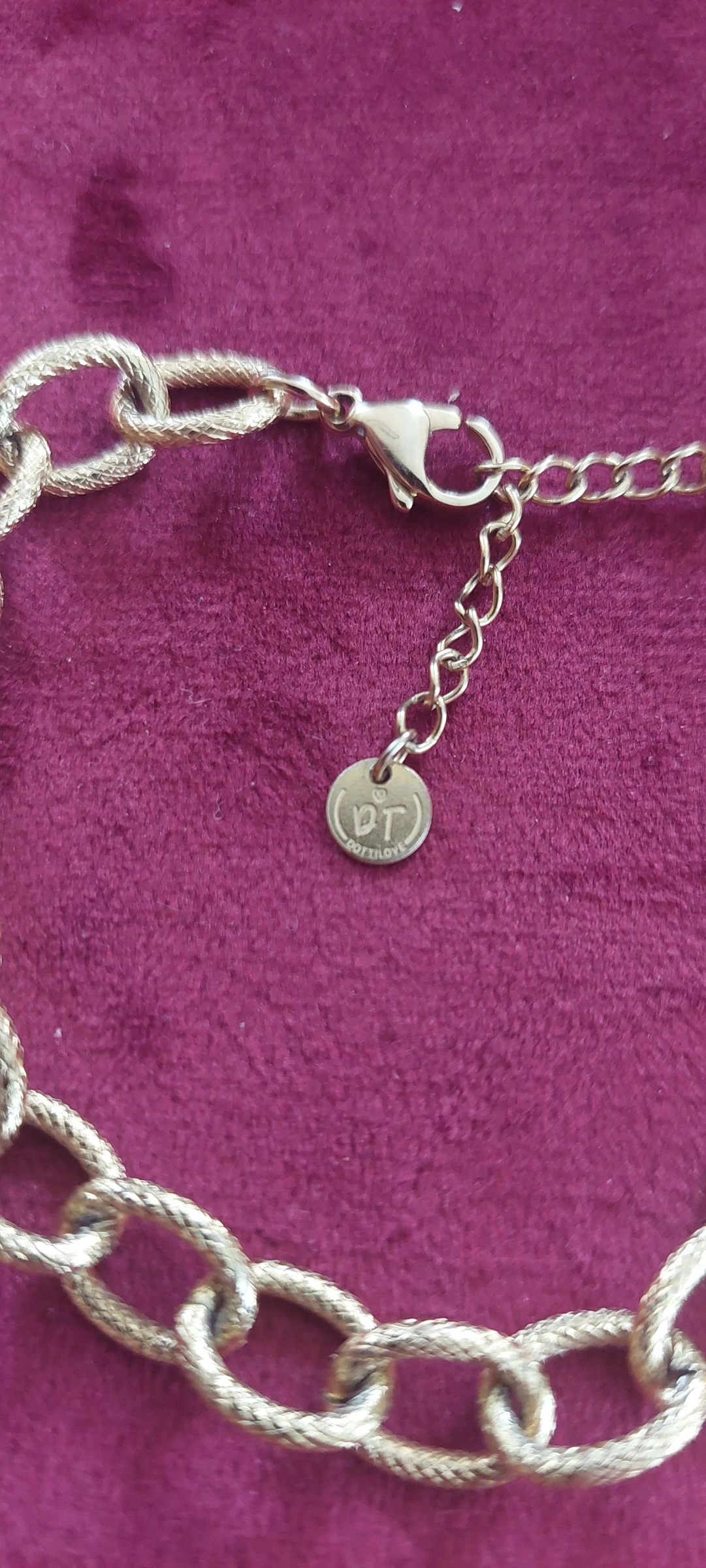 Mooie gouden armband DOTTILOVE van roestvrij staal – Grote schakel 🌟 – photo 3